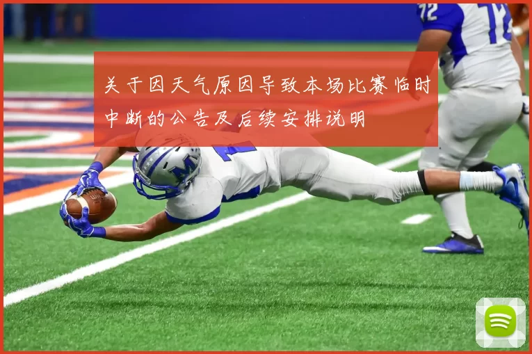 关于因天气原因导致本场比赛临时中断的公告及后续安排说明